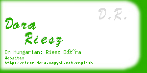 dora riesz business card